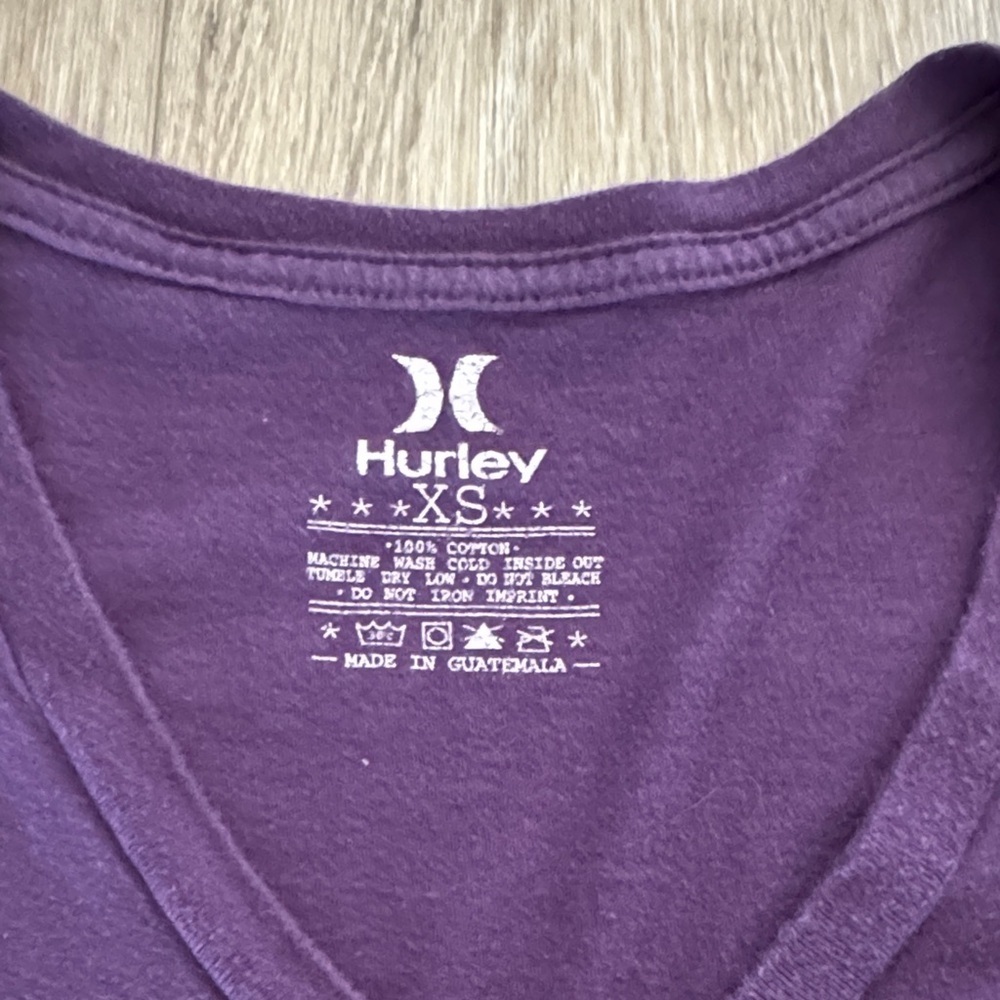 Hurley Women's Deep Purple V-Neck Tee - Picture 2 of 4